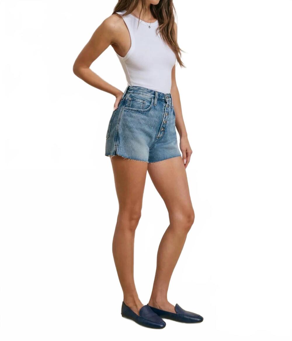 NEW FAVORITE DAUGHTER caroline high rise short in blue - Picture 4 of 6